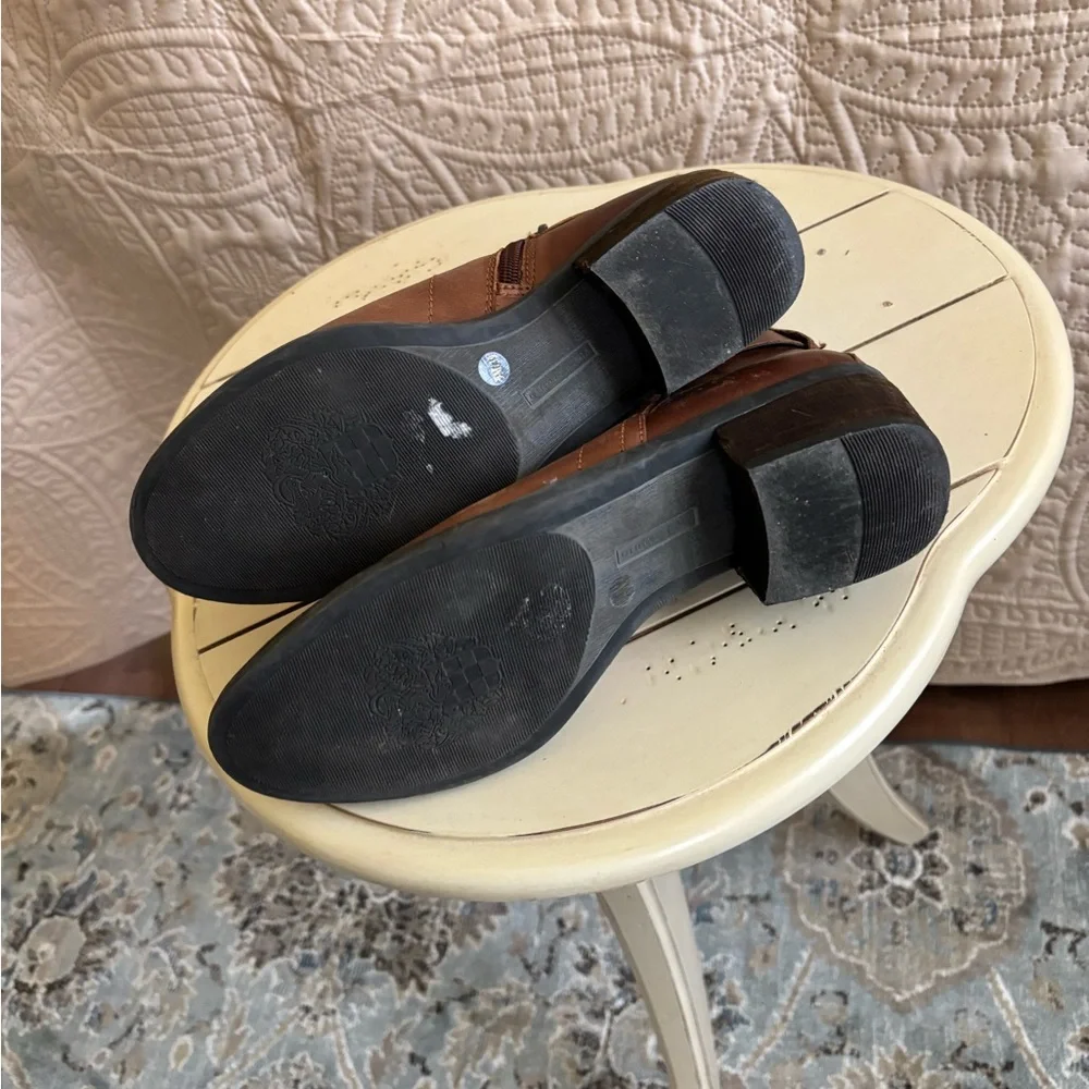 Vince Camuto Brown Ankle Booties with Block Heel - Picture 6 of 6